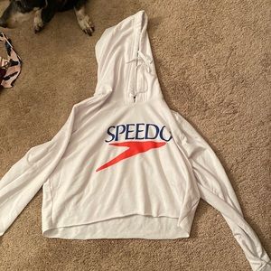 Cropped women’s Speedo hoodie.